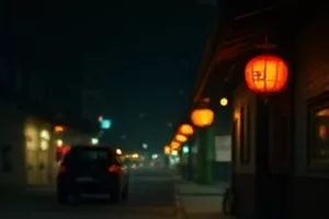 三月初绽的花枝与窗前模糊的人影