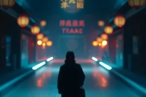 白色乌鸦停在老式电线杆上的犯罪题材剧照
